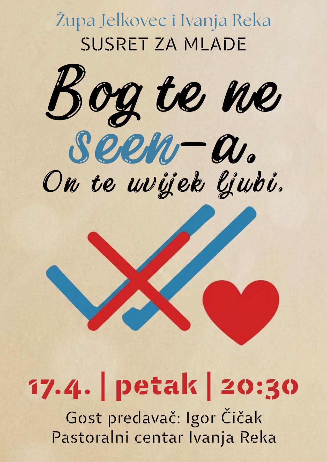 [NAJAVA] Susret za mlade,petak 17. travnja